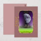Postale Carte Tarot - La Lune (Devant / Derrière)