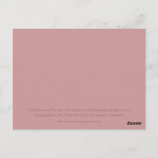 Postale Carte Tarot - La Lune (Dos)