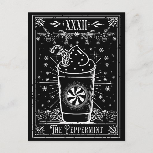 Postale Carte Tarot Latte Peppermint (Devant)