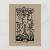 Postale Carte Tarot : Le Diable (Devant)