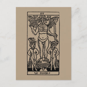 Postale Carte Tarot : Le Diable