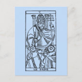 Postale Carte Tarot : Le Pape (Devant)