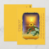 Postale Carte Tarot - Le Soleil (Devant / Derrière)