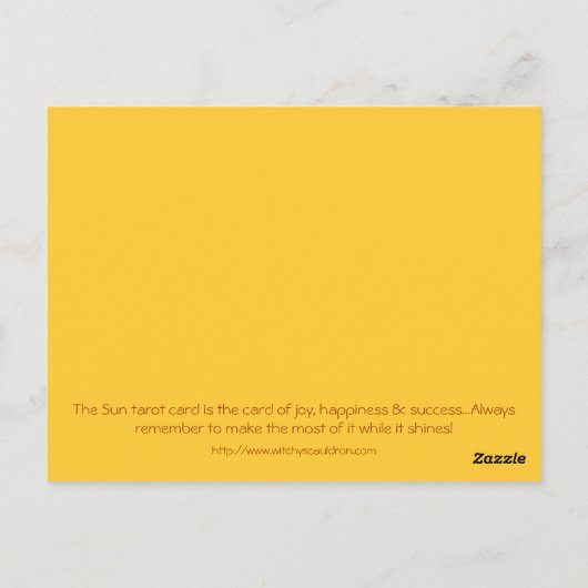 Postale Carte Tarot - Le Soleil (Dos)