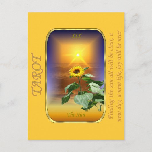 Postale Carte Tarot - Le Soleil (Devant)