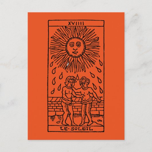 Postale Carte Tarot : Le Soleil (Devant)