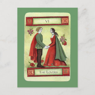 Postale Carte tarot "Les Amoureux"