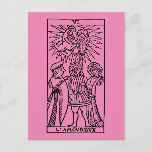 Postale Carte Tarot : Les amoureux (Devant)