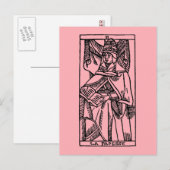 Postale Carte Tarot : Les Papes (Devant / Derrière)