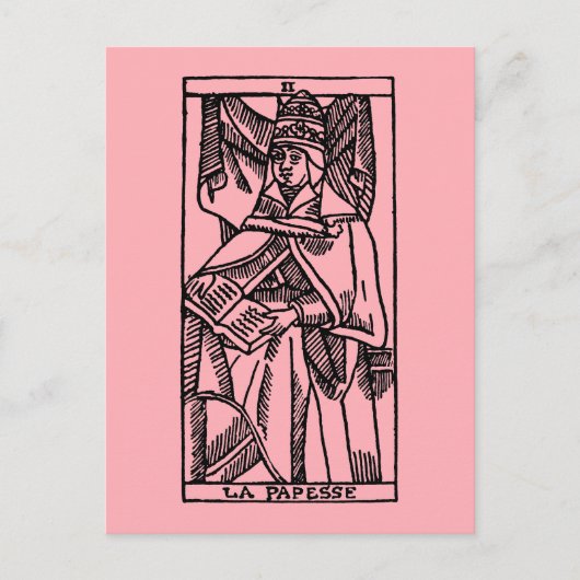 Postale Carte Tarot : Les Papes (Devant)
