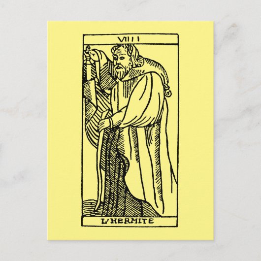 Postale Carte Tarot : L'Hermite (Devant)