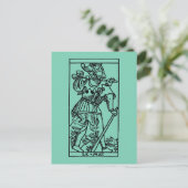 Postale Carte Tarot : L'idiot (Debout devant)
