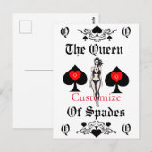 Postale Carte Tarot Queen of Spades Thunder_Cove (Devant / Derrière)