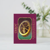 Postale Carte Tarot - Roue de Fortune (Debout devant)
