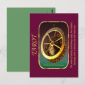 Postale Carte Tarot - Roue de Fortune (Devant / Derrière)