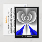 Postale Carte Tarot sans prêtre (Devant / Derrière)