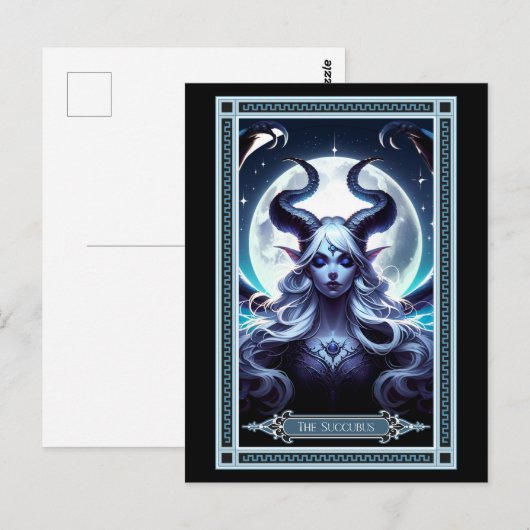 Postale Carte Tarot Succubus (Devant / Derrière)