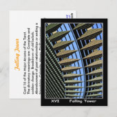 Postale Carte Tarot Tour en chute (Devant / Derrière)