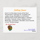 Postale Carte Tarot Tour en chute (Dos)