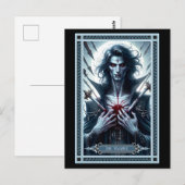 Postale Carte Tarot Vampire (Devant / Derrière)