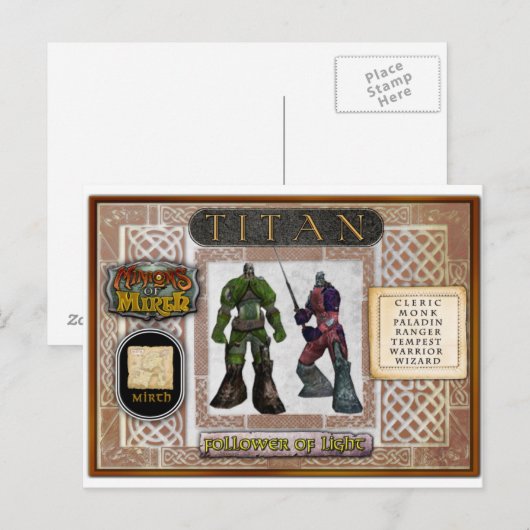 Postale Carte Titan (Devant / Derrière)