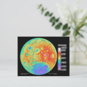 Postale Carte topographique de la surface lunaire de la lu (Debout devant)