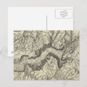 Postale Carte topographique de la vallée de Yosemite (Devant / Derrière)