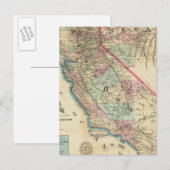 Postale Carte topographique du chemin de fer et du comté,  (Devant / Derrière)