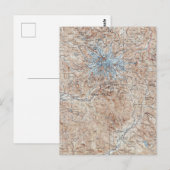 Postale Carte topographique vintage Mount Rainier Washingt (Devant / Derrière)