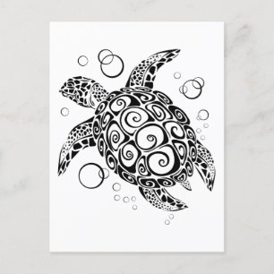 Postale Carte Tortue, Sauvez les Tortues, Tortue de mer