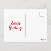 Postale Carte traditionnelle de voeux de Pâques folkloriqu (Dos)