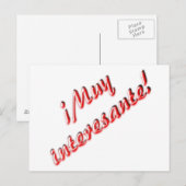 Postale Carte très intéressante (Devant / Derrière)