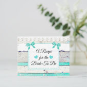 Postale Carte turquoise Turquoise Rustic Wood Recette (Debout devant)