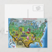 Postale Carte TX USA (Devant / Derrière)