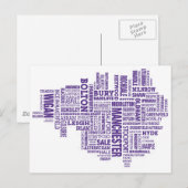 Postale Carte type du Grand Manchester (Devant / Derrière)