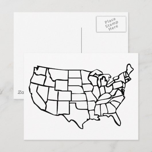 Postale Carte US (Devant / Derrière)