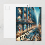 Postale Carte Vacances Cinquième Avenue. Noël. (Devant / Derrière)