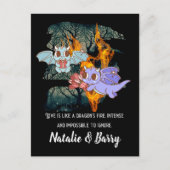 Postale Carte Valentine Cute Love Dragons (Devant)