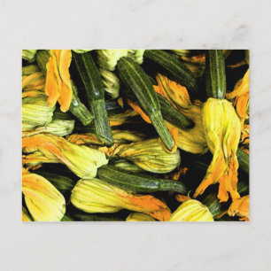 Postale Carte Venice At Home - Fleurs Zucchini