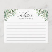 Postale Carte verte Eucalyptus Feuille des mots de conseil (Devant)