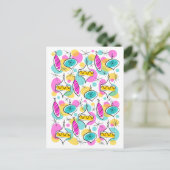 Postale Carte verticale Retro Tree Baubles Multi (Debout devant)