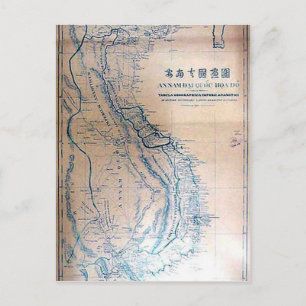 Postale Carte vietnamienne antique