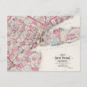 Postale Carte vintage 1868 de New York