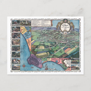Postale Carte vintage 1871 de Los Angeles