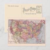 Postale Carte vintage, 1920, États-Unis (Devant / Derrière)