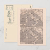 Postale Carte vintage, 1920, Italie (Devant / Derrière)