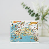 Postale Carte Vintage amusante de l'Alaska (Debout devant)