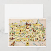 Postale Carte Vintage amusante du Kansas (Devant / Derrière)