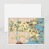 Postale Carte Vintage amusante du Massachusetts (Devant / Derrière)