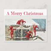 Postale Carte vintage avec gnomes (Devant)